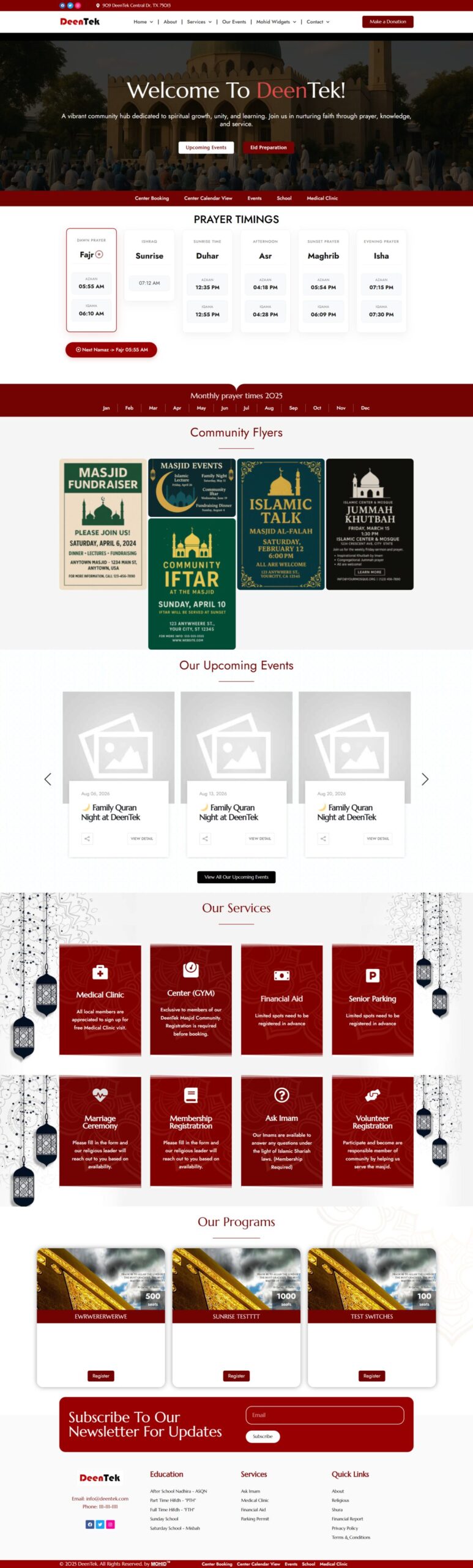 Demo 2 full page layout