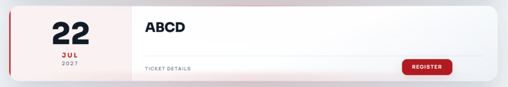FR Events Listing widget preview