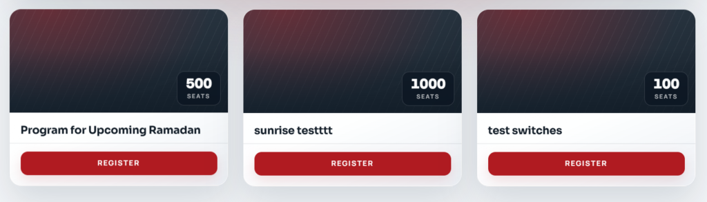 Programs widget preview